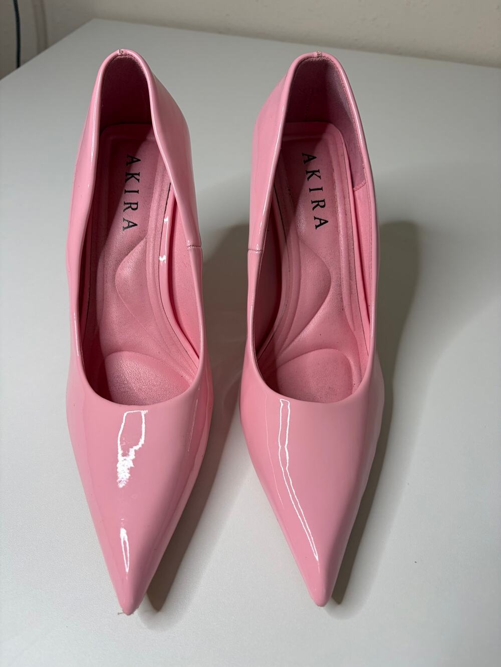 Akira Pink Patent Pumps Size 10 #Vibrant Barbiecore Nuances